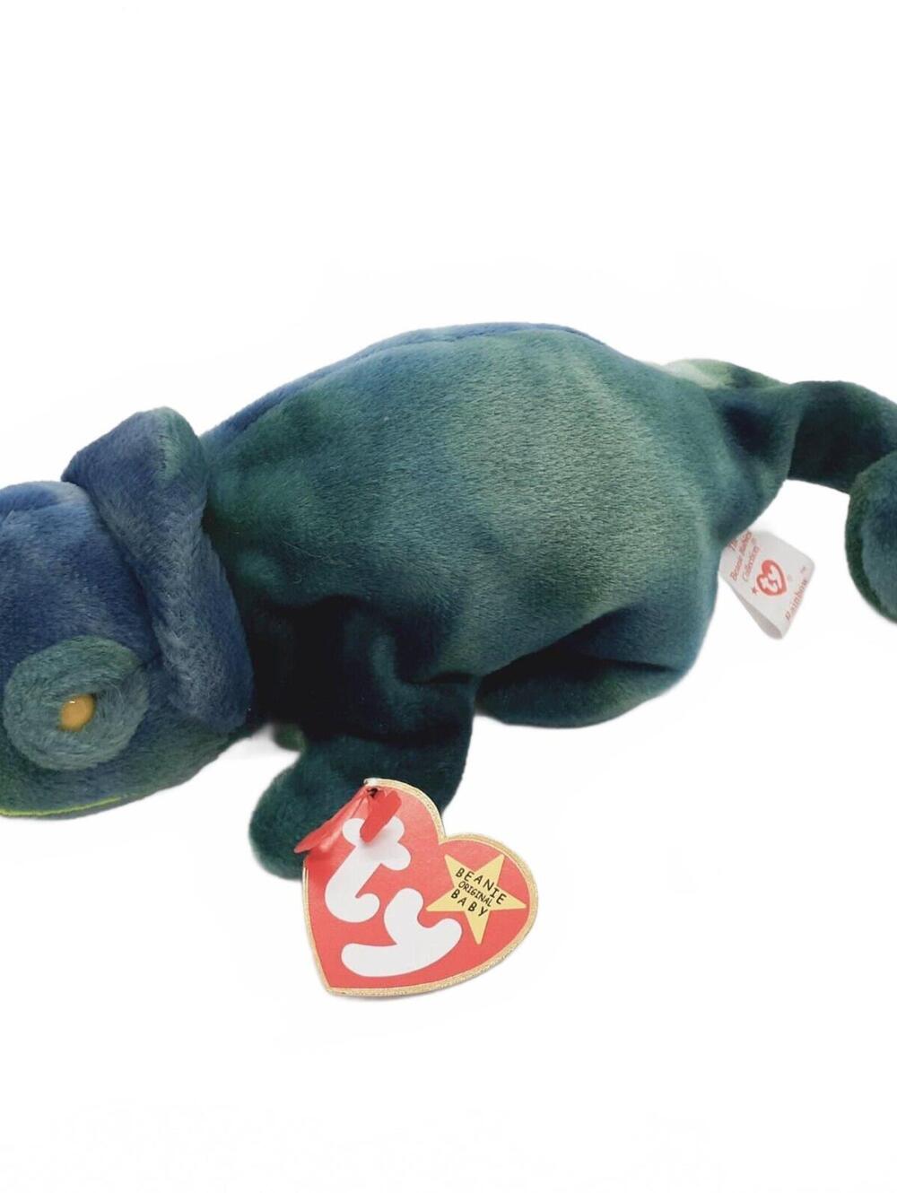 Vintage 1999 TY Rainbow the Chameleon Beanie Baby Lizard 4037